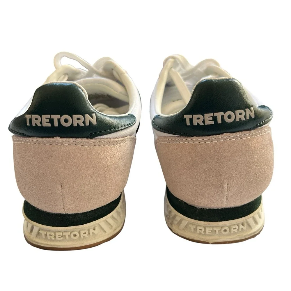 Tretorn Rawlins 2.0 Women Sneaker White Green Beige Suede Retro Casual Shoes 7.5
